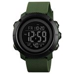 SKMEI Army Digital Black Dial Sports Men's And Boy Watch (Army Green)