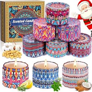 Frasheng Velas Perfumadas Juego de 9 piezas Vela Aromática Regalo de Velas de Aromaterapia Cera de Soja Natural,Juegos de Velas para Cumpleaños, Aniversario, Día de la Madre, Navidad, Regalos Mujer