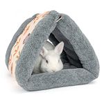 Niteangel Bunny Bed Big Guinea Pig Cave House Hideout for Rabbit Ferret Chinchilla Degu Hedgehogs Squirrel and Other Small Animals (Triangle Bed)