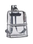 CLUCI Clear Backpack for School PVC Transparent Heavy Duty Bookbag See Through Backpacks for College Work Travel, 0-0 a Clear Grey, Daypack Backpacks