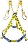 Nibiru Double Lanyard Full Body Safety Belt, Harness with Scaffolding Hook(Double hook) Safety Harness (Free Size)