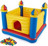 Intex 48259EP Inflatable Colorful Jump-O-Lene Indoor/Outdoor Bouncer Kids Ball Pit W/100-Pack Plastic Ballz