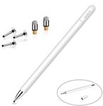 MEKO Stylus Pens for Touch Screens, Tablet Pencil with Magnetic Cap, High Sensitivity & Fine Point Universal for Android/Phone/iPad Pro/Air/Samsung/and All Devices (White)