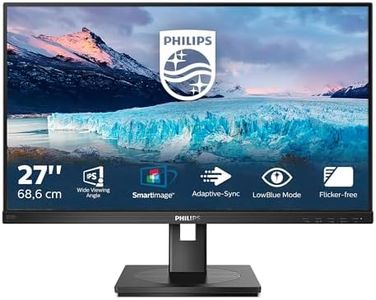 PHILIPS 272S1AE - 27 Inch FHD Monitor,75Hz, 4ms, IPS, Height adjust, Speakers, FlickerFree, AdaptiveSync (1920 x 1080, 250 cd/m², HDMI/VGA/DP/DVI-D)