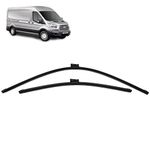 BIAREN Front Windscreen Flat Wiper Blade Set For Ford Transit Mk8 2014 Onwards GK3JS17528AA 2120669 BK3JS17528AA 1949449, Pair 30" 21"