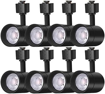 FLSNT LED Track Lighting Heads for Juno Track, 75W Equivalent Dimmable LED Track Light Heads, 12W 24° LED Spotlight Light, CRI90, 800LM, 3000K Soft White, Black, 8 Pack
