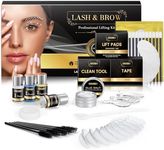 Lash Lift Kit - Eyebrow and Eyelash Lamination Kit, Professional Eyelash Curling Lash Extension & Eyebrow Lift, Easy to Use at Home Diy & Salon, Lasts For 6-8 Weeks (Black)