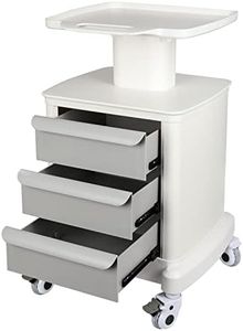 Mobile Trolley Cart for Portable Ultrasound Imaging Scanner Vehicle Trolley Beauty Storage Cart 110 LBS Load with 3 Drawers 4 Wheels for Hospital Office Bedroom Medical Clinic