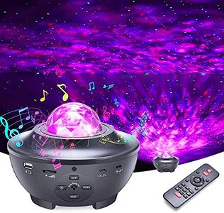 COOZI Star Projector Galaxy Night Light in Black – Projector Ocean Wave with Timer & Remote Control | 10 Kinds LED Projection Gift for Kids with Bluetooth Speaker for Bedroom, Christmas, Birthdays