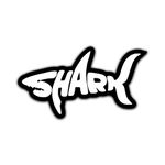 Shark Text Vinyl Decal Sticker | Cars Trucks Vans Walls Laptops Cups | White | 5.5 inches | KCD997