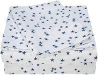 MI ZONE Printed Bed Sheets, Twin, Navy