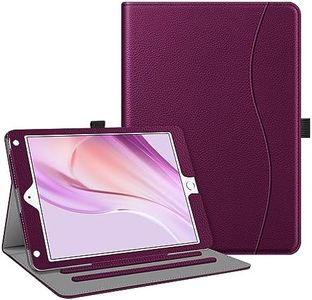 Fintie Case for iPad 6th / 5th Generation (2018 2017 Model, 9.7 Inch), iPad Air 2 / iPad Air 1 (9.7 Inch) - [Corner Protection] Multi-Angle Viewing Stand Cover with Pocket, Purple