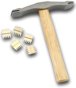 Footprint Scutch Hammer and Combs Set - Masonry/Bricklaying Tools. Double Ended. 5 Combs Included. Comfortable Hickory Handle. Essential Builders Hand Tools for a bricky/Bricklayer or Stone Mason.