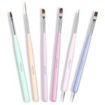 Beetles Nail Art Brushes Set Gel Polish Nail Art Design Pen Painting Tools Fingernail Brush Nail Cleaning Brush Nail Art Liner Brush and Nail Dotting Pen Salon Gift for Girls Women