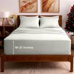 Mellanni Extra Deep Full Sheets - 6 PC Iconic Collection Bedding Sheets & Pillowcases - Hotel Luxury, Ultra Soft, Cooling Bed Sheets - Pocket up to 21" - 6 PC (Full, Ivory w/Extra Pillow Cases)