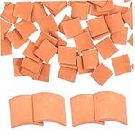 CIYODO 80pcs Mini Bricks Toys Decor Miniature Collectible Sand Table Clay Roof Tiles Water Soluble Mortar