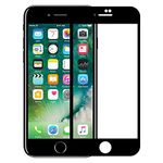 KITE DIGITAL Compatible with iPhone 7 / iPhone 8 [Black] Tempered Glass Screen Protector with Edge to Edge Coverage - Easy Installation Kit