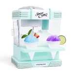 Nostalgia Snow Cone Shaved Ice Machine - Retro Table-Top Slushie Machine Makes 20 ICY Treats - Includes 2 Reusable Plastic Cups & Ice Scoop - Aqua