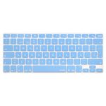 MOSISO EU/UK Keyboard Cover Compatible with MacBook Air 13 inch A1466 A1369 2010-2017&Compatible with MacBook Pro 13/15 inch (with/Without Retina Display, 2015 or Older Version), Airy Blue