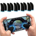 DUETMI Finger Sleeve for Mobile pubg/Call Off Duty/Free fire Game Trigger Battle Royal Sensitive Shoot and aim Supports & Suitable for All (Types Android/iOS) (Pack of 10)