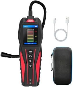 Refrigerant Leak Detector - Freon Leak Detector for HVAC & Automotive, Rechargeable Car AC Leak Detection Kit for R22, R32, RCFCs, HCFCs, HFCs, 3 Sensitivity Levels, with Audio & Visual Alarm