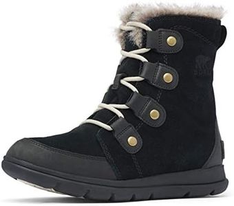 Sorel womens Snow Boots, Black, Dark Stone, 8 US