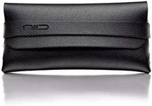 NIID Light Portable Eyeglasses Case Glasses Case Soft Eyeglass Case Faux Leather(Black)