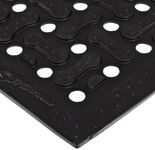 NoTrax T18 General Purpose Rubber Superflow Safety/Anti-Fatigue Mat, for Wet or Greasy Areas, 3' Width x 5' Length x 5/8" Thickness, Black