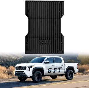LASFIT Bed Mat for Toyota Tacoma 2024 2025 Truck Bed (6ft,6'Bed), All Weather 6 ft Car Bed Liner for Toyota Tacoma Accessories, TPE Trunk Mat&Cargo Liner, Black