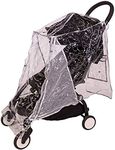 Disney Baby by J.L. Childress Universal Stroller Rain Cover - Disney Stroller Accessory - Disney World Travel Essential - Mickey Mouse Pattern - Storage Pocket - Clear/Silver