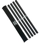 4 x Foam Padded Escrima Sticks for Safe Practice and Training with Carry Bag - Black