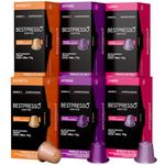 Bestpresso Coffee for Nespresso Original Machine 120 pods Certified Genuine Espresso Variety Pack Pods Compatible with Nespresso Original (Intense Variety Pack)