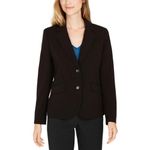 Anne Klein Women's Two Button Blazer, Anne Black, 12