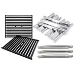 Criditpid Barbecue Replacement Parts for Broil King 9865-54, Signet 20, Signet 70, Signet 90, Heavy Duty Cast-Iron Cooking Grids, Stainless Steel BBQ Heat Plate Shields and Burner Tubes.