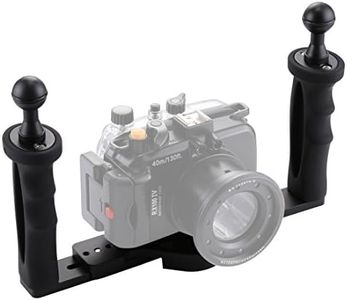 PULUZ Dual Handle Aluminum alloy Handheld Stabilizer Diving Tray for GoPro Hero New 2018 6 5 4 Session Xiaoyi Sports Action Cameras and Canon Sony Nikon DSLR Cameras accessories Underwater Photography