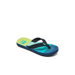 Reef Boy's Kids Ahi Flip Flops, Multicolour Aqua Green Agn, 1/2 UK