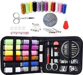 Mini Travel Sewing Kits with case, LauCentral Small Basic Sewing Pack Supplies Accessories,Contains 12 Multi-colour Thread for Kid Children Adult Beginners for Home Travel Emergency with Needle Thread Mending Needles Scissors Thimble etc