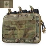 WYNEX Tactical Molle Admin Pouch of Kangaroo Style, Modular EDC Bag Utility Tool Pouch with Mag/Zipper Strip Insert