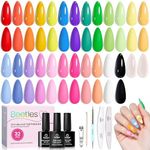 beetles Gel Polish Doodle Dreams - Gel Nail Polish Set Orange Red Purple Nude White Black Blue 25 Colors with Base Glossy Matte Top Coat UV LED Soak Of Gifts for Women Girls