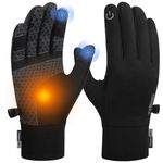 TANSTC Winter Gloves Touchscreen Windproof Elastic Cuff Thermal Cycling Gloves for Men Women Running Driving Cycling