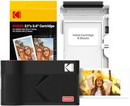 KODAK Mini 2 ERA 4PASS Portable Photo Printer, Initial 8 Sheets + 30 Sheet Pack Bundle, Black