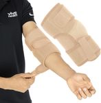 Vive Elbow Brace - Tennis Compression Sleeve - Wrap for Golfers, Bursitis, Left or Right Arm - Tendonitis Support Strap for Golf, Men and Women - Epicondylitis and Sports Recovery (Beige, Standard)