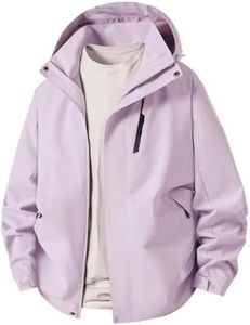 YAFINMO Unisex Waterproof Windproof Windbreaker Multipocket Zip Up Hooded Rain Jacket Hiking Cycling Travel Rain Coat Jacket