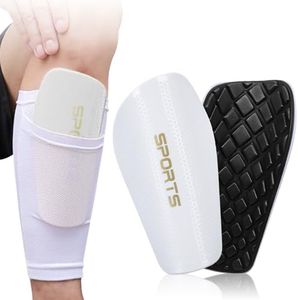 Kytpyi Espinilleras de Fútbol, Espinilleras Futbol Niño, 1 Par 7,2 * 0,4 * 14cm Mini Espinilleras Futbol Ergonómicas para Preservar el Tobillo, Respirable Ligero Espinilleras Futbol para Niño(Blanco)