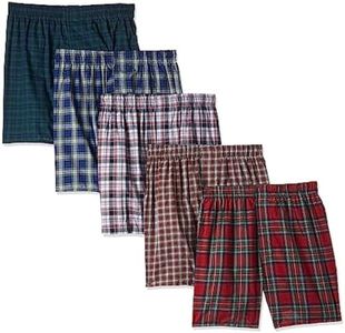 Hanes Men's 5 Pack Ultimate Tartan Boxers - Colors May Vary,Large