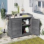 Outdoor Storage Shed with Floor, Wa