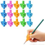 HILELIFE Pencil Grips - 15 Pack Pencil Grips for Kids Handwriting, Ergonomic Writing Training Aid Correction Silicon Gel Pencil Grips for Children Preschoolers