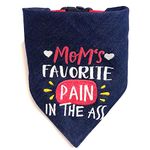 That Dog In Tuxedo Mom's Fav. Pain Embroidered Dog Bandana/Dog Scarf with Adjustable Dog Collar (Size - M-L)