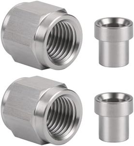 Podavelle 3AN Hardline Stainless Steel Tube Nut and Sleeve Fitting for 3/16" OD Tubing, 2 Sets