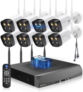 《Dual Antennas & 130°Wide Angle Lens》Wireless Security Camera System Outdoor, WiFi Cameras for Home Video Surveillance Systems